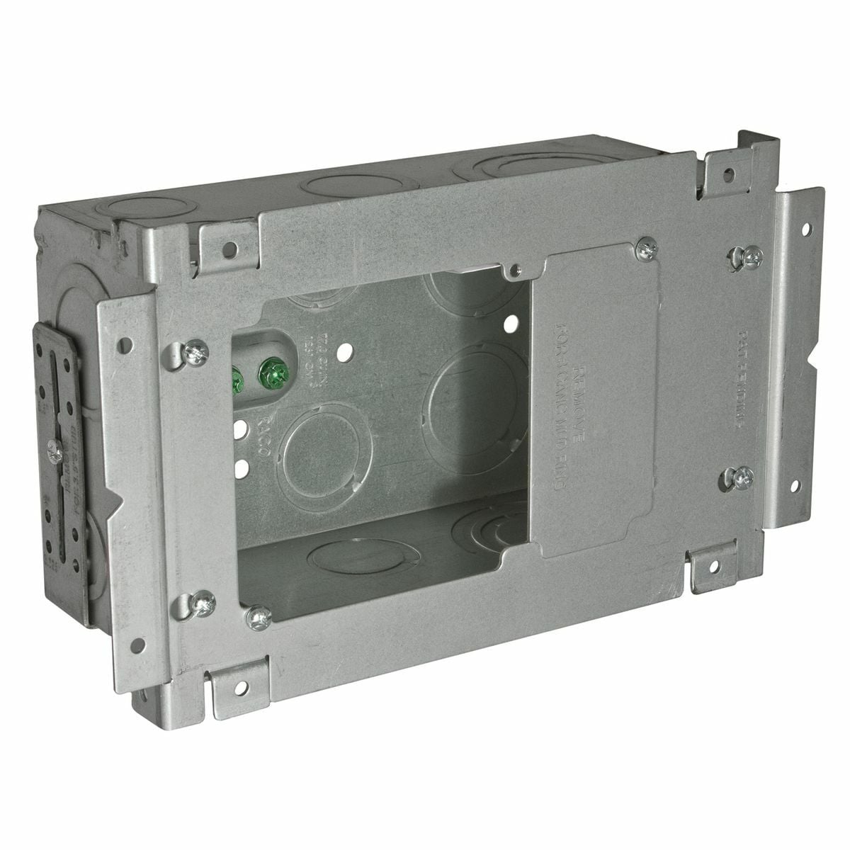 4-11/16 In. Lg Capacity Steel Wall Bx. 3-1/4 In. Dp. Weldedw/ConduitKO's Raised Ground 1/2-2 KO