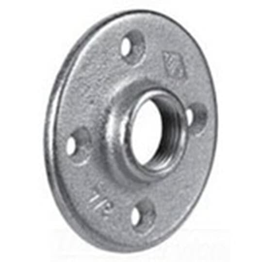 1-1/2 Inch, Flange Plate, Malleable Iron-Zinc Plated, For Use with Rigid/IMC Conduit