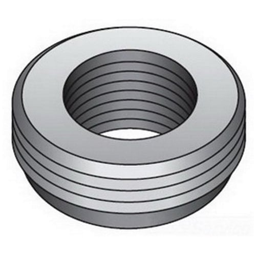OZ-Gedney Type RB Reducing Bushing, Size: 2-1/2 X 2 IN, Malleable Iron, Flush Mounting, Finish: Zinc Electroplated, Connection: Tapered NPT Thread, 1 IN Body Length, Third Party Certification: UL File Number E-34997, Class I, Division 1, 2, Groups