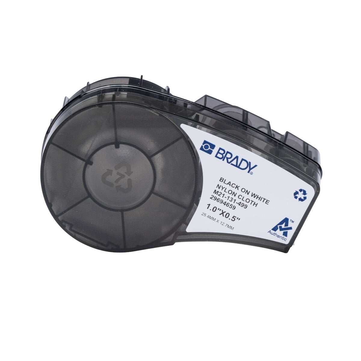 M21 Series Pre-sized High-Adhesion Nylon Labels 0.5 in H x 1 in W BK/WH