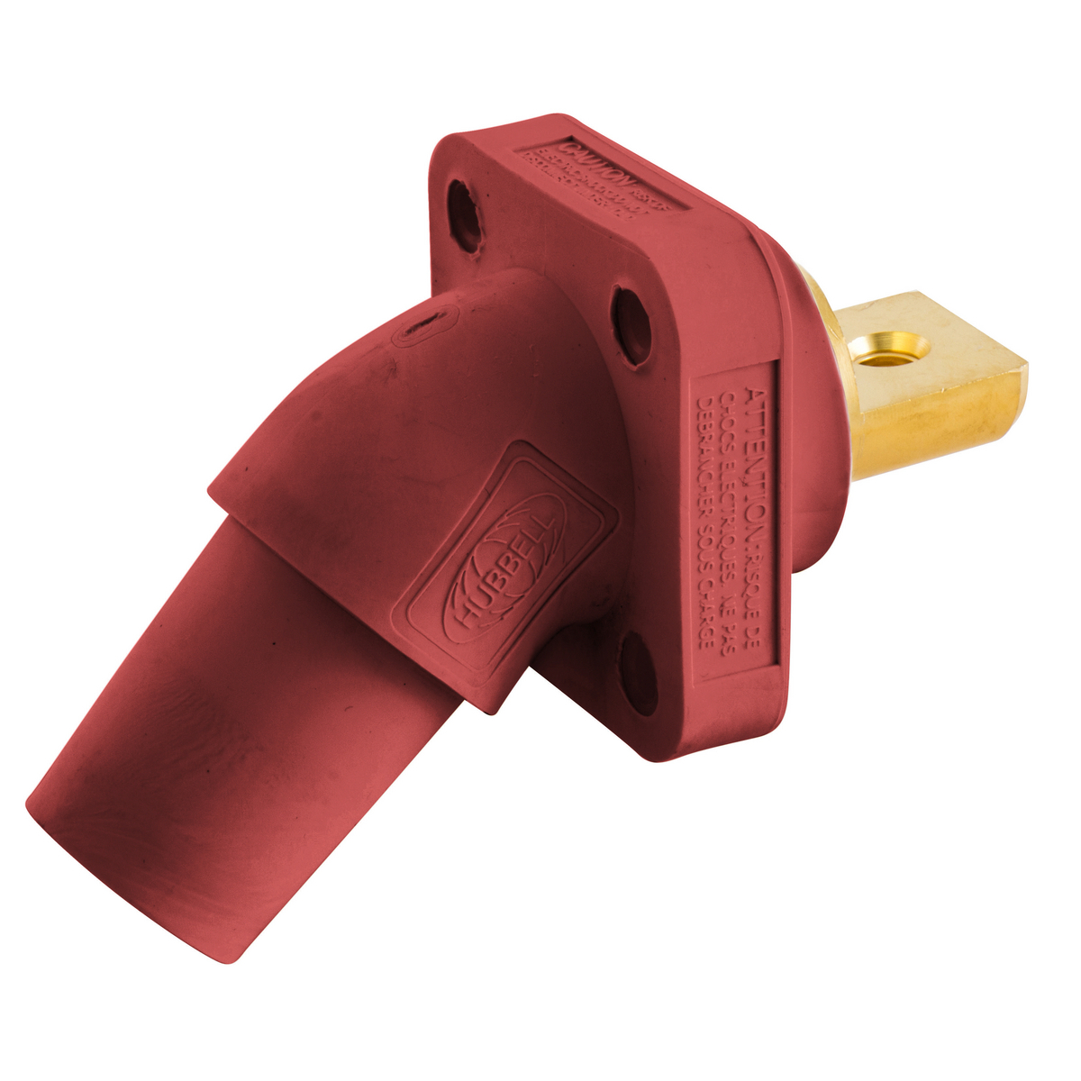 Single Pole Products, 300/400A Series,Receptacle, Angled, Buss Connection, Red