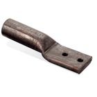 Tin Plated Copper Compression Lug, 1/0 Stranded, Copper, Installing Dies TU,  50,  5/8,  165.  Length 5-1/4 inch.  Pad 13/16 inch wide x 3 inch long x 15/64 inch thick.  (2) 9/16 inch holes on 1-3/4 inch center.  Barrel 1-1/2 inch long.  Oxide Inhibitor.  Yellow Cap.