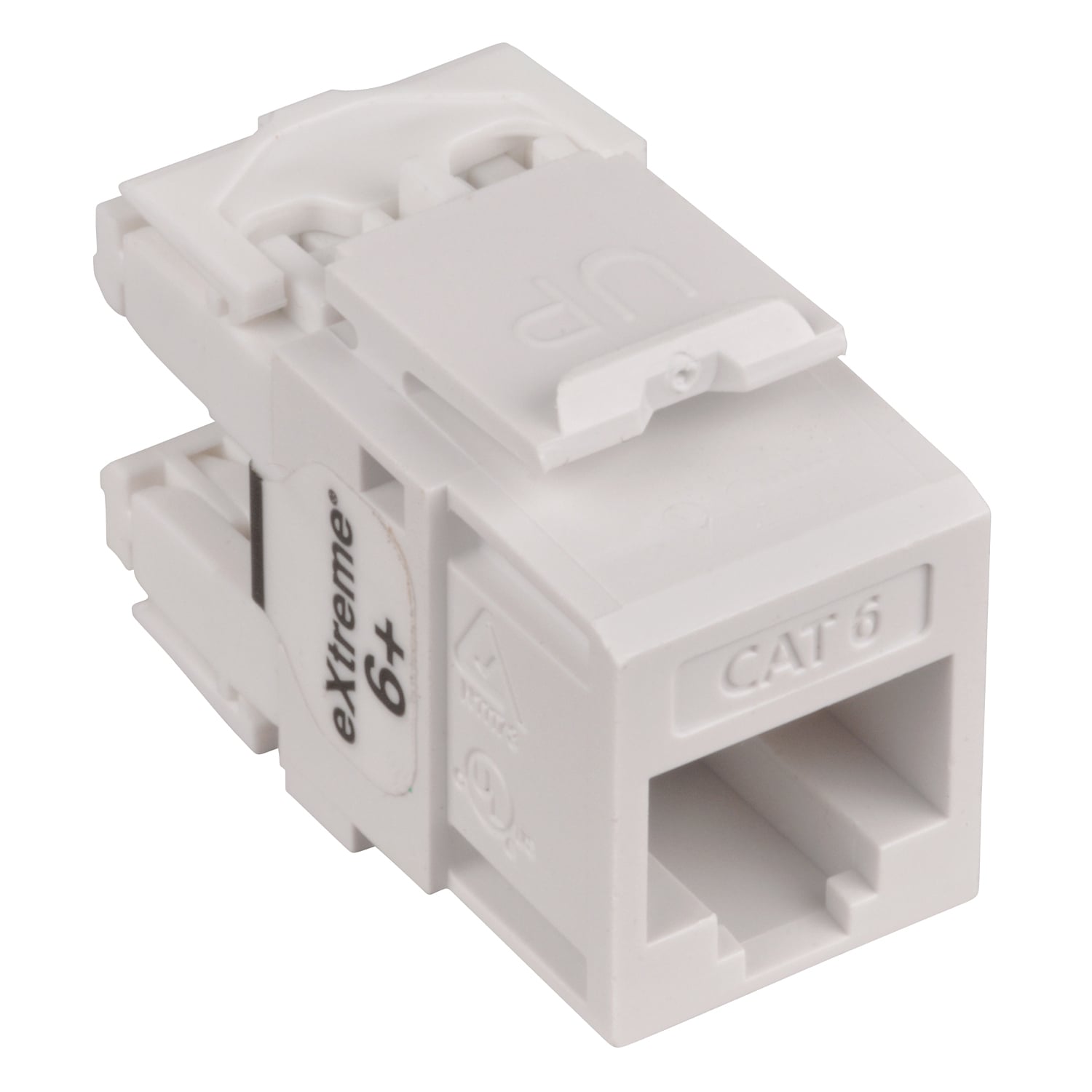 Keystone Insert, CAT6 Data Jack, White
