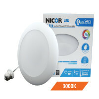 DLS Series 5/6 in. White LED Surface Mount Retrofit Disc Light in 900 Lumens, 3000K
