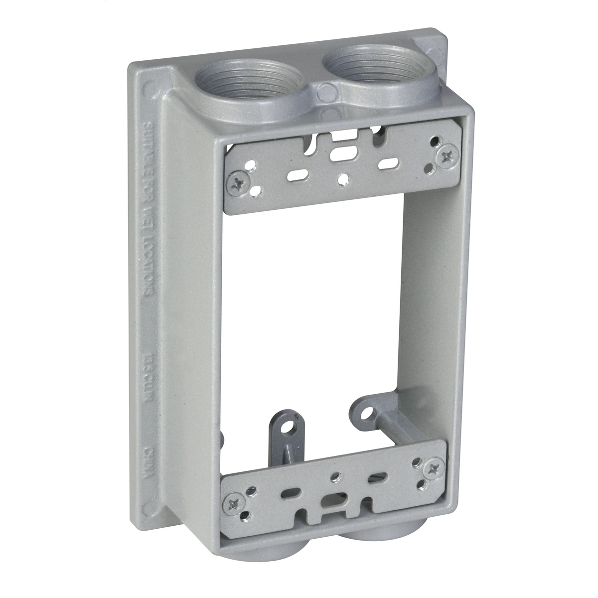 1-Gang 3/4 in. 4-Hole Extension Ring - Silver