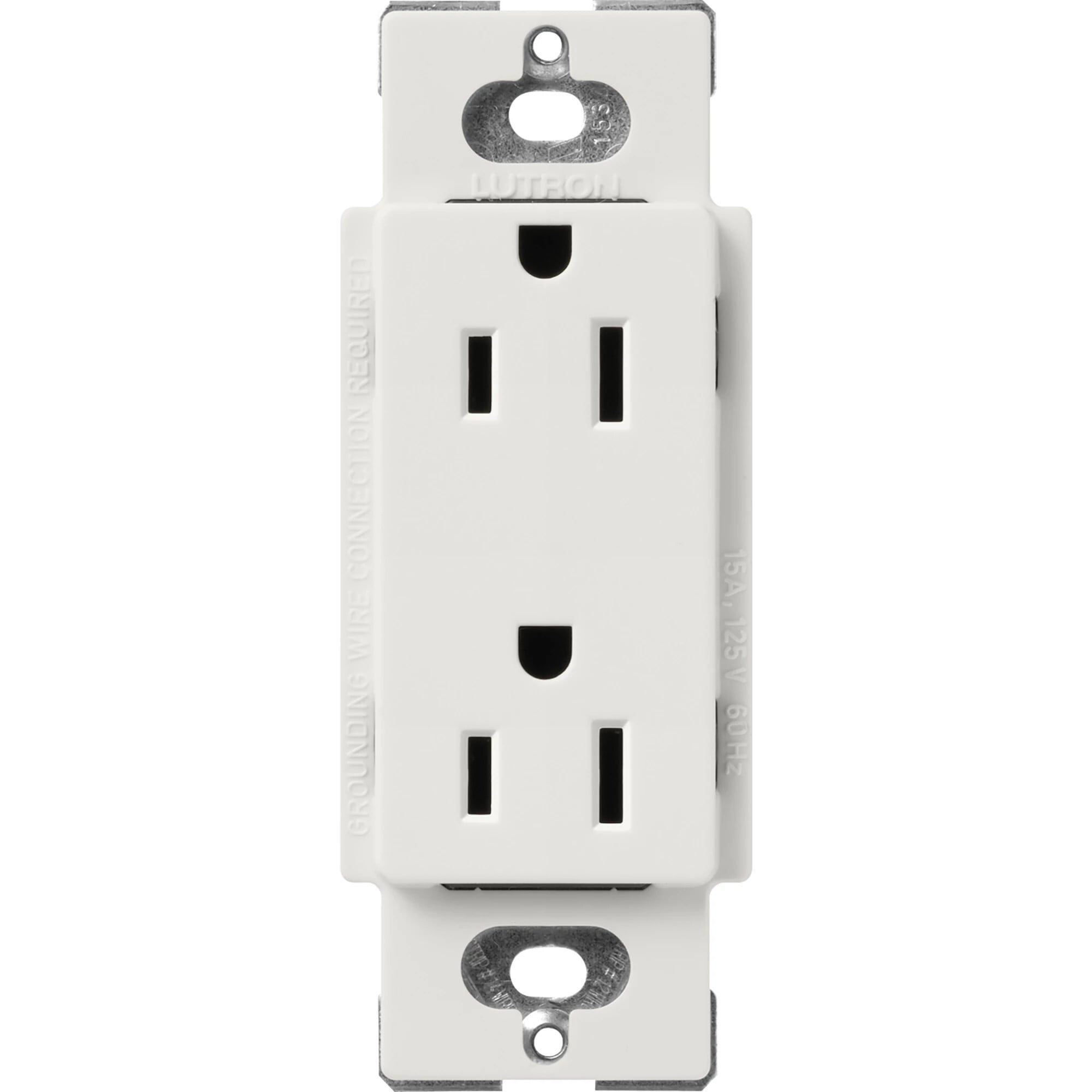 Lutron Claro 15 Amp Duplex Outlet, Lunar Gray