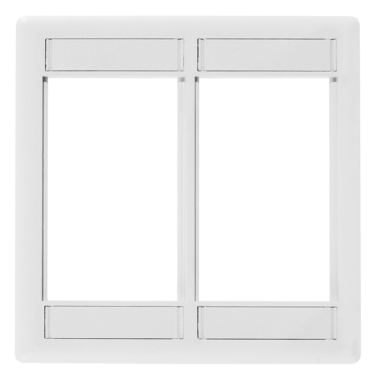 Phone/Data/Multimedia Component, INFINe Station Modular Plate Frame, 2-Gang, White