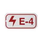 1.5"X3"ENERGY TAGS RED/WHT,E-4,ADH, 5/PK