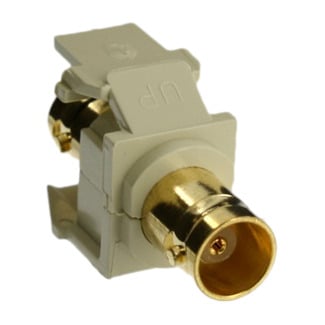 BNC QuickPort Adapter, Gold-Plated, Ivory