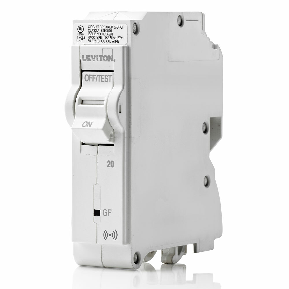 Smart Branch Circuit Breaker, GFCI 1-Pole 20A 120V, 10KA Interrupt Rating