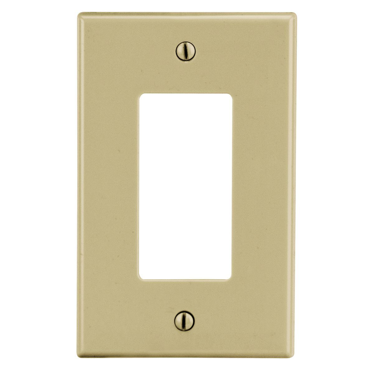Wallplate, Mid-Size 1-Gang, 1) Decorator, Ivory