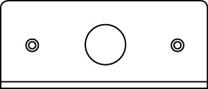 SGL GANG PLATE W/3/4 IN. OPNG