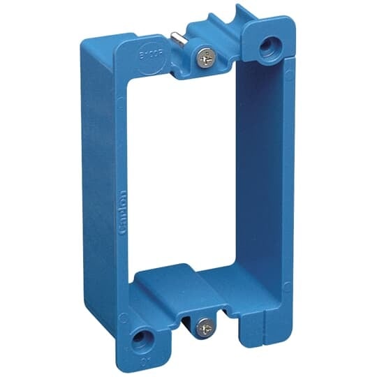 One-Gang Box Extender, Length 3.28 Inches, Width 2.18 Inches, Depth 1.25 Inches, Color Blue, Material PVC