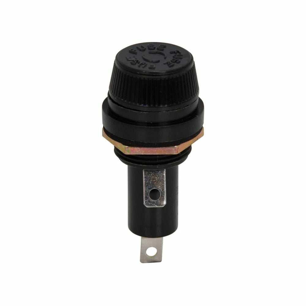 Eaton Bussmann series HPG panel mount fuse holder, Panel mount fuse holders, Supplementary Protection of Transformers, Relays, Ballasts and Small Motors, 15 A, 1/4 inch quick connect/solder terminal, Panel, 600 V