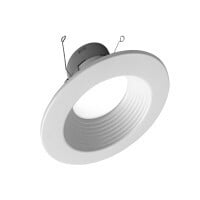 DLR56(v6) 5/6-inch White 1200 Lumen Selectable Recessed LED Downlight with Baffle