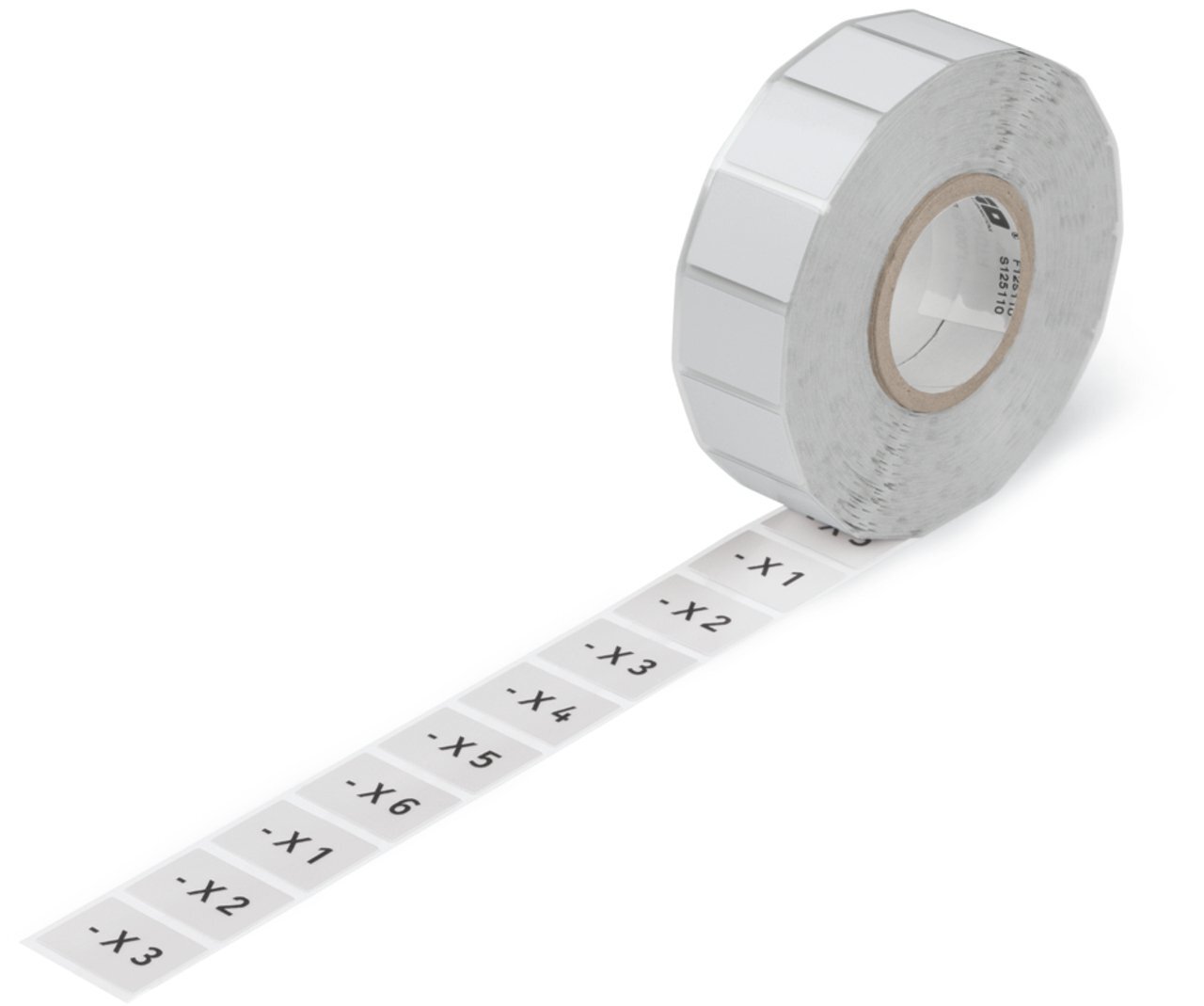 Push-button marker; 22 x 22 mm; silver-colored