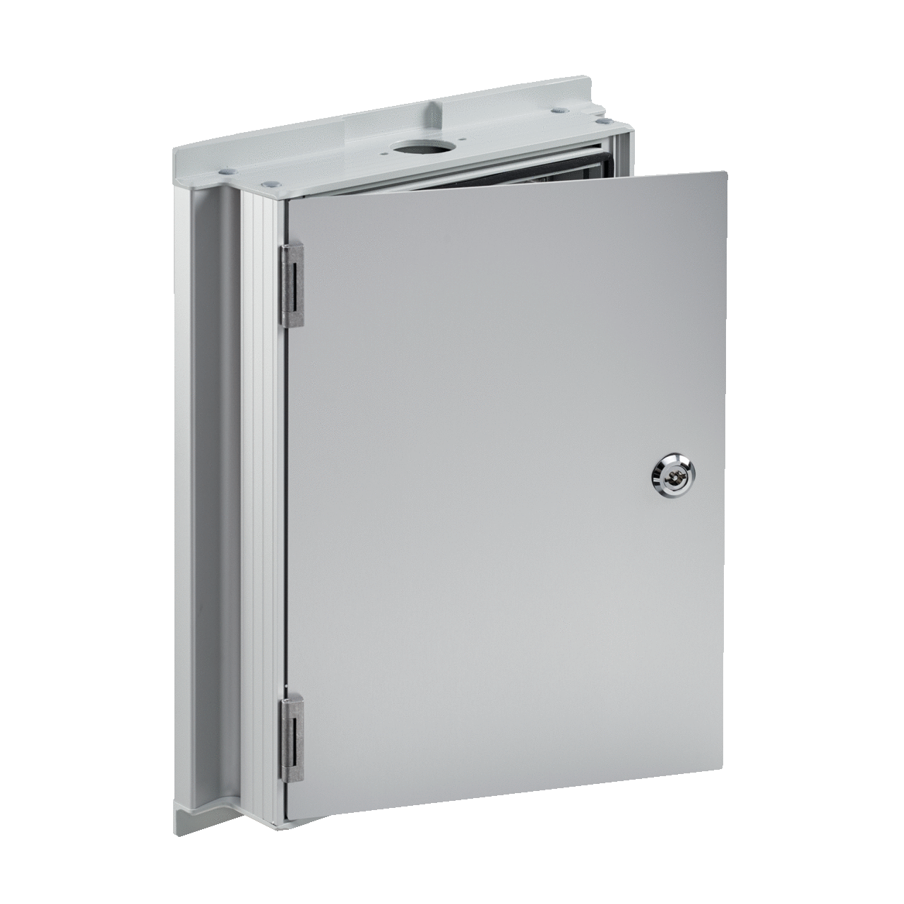 Syspend Aluminum HMI Enclosure Type 12, 350x375x186, Lt Gray, Aluminum
