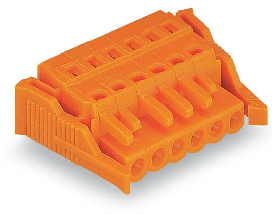 1-conductor female connector; CAGE CLAMP; 2.5 mm; Pin spacing 5.08 mm; 3-pole; Lateral locking  levers; 2,50 mm; orange