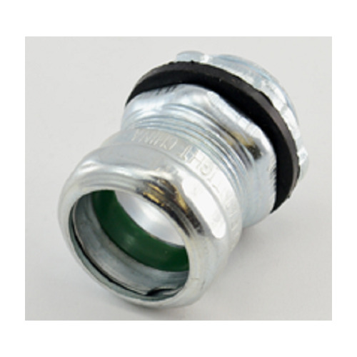 Connector, Compression, Steel, Insulated Throat - 105 Degree C, Size 3/4 Inch