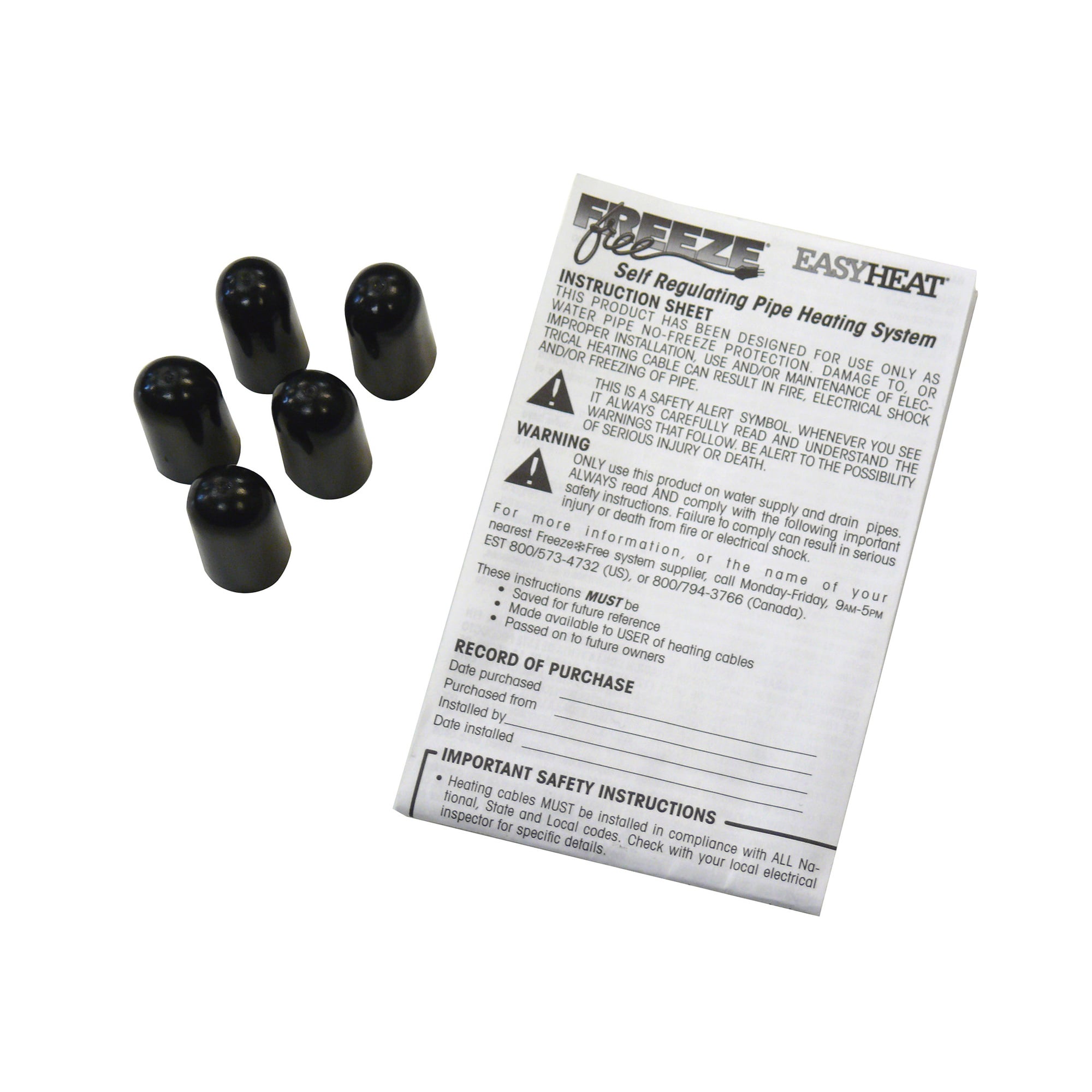 Freeze Free, end seals - 5/bag