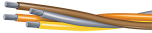 PRIORITY-PLEX 1/0-04 Aluminum XHHW-2 Cable, 600/1000V, Brown, Orange, Yellow, Grey