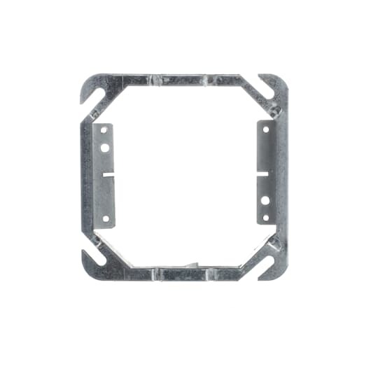 Two Gang Square-Cut Tile Wall Cover, 8.3 Cubic Inches, 4 Inch Square x 5/8 Inch Raised, Pre-Galvanized Steel, Square Corners Facilitate Tile Installation