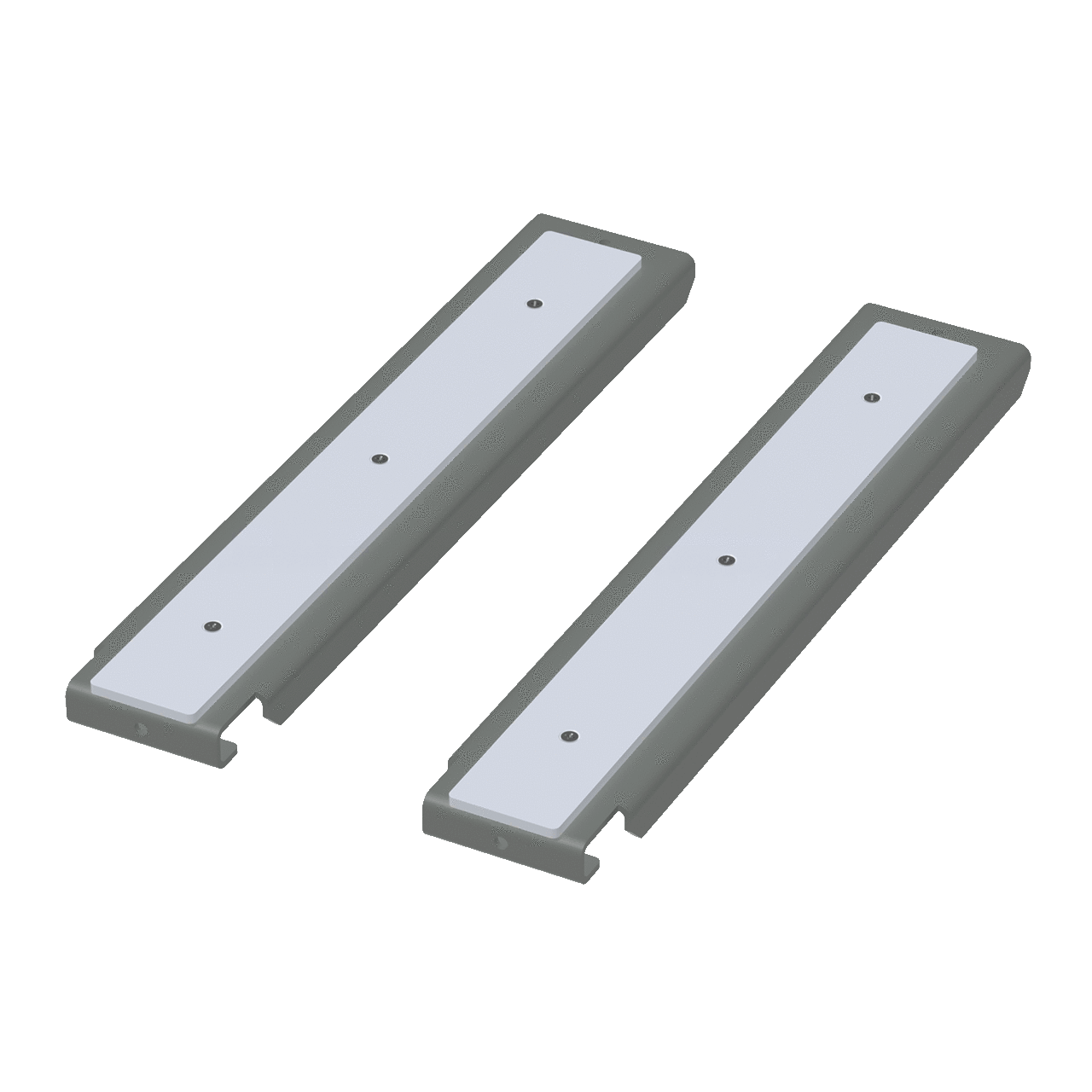 Universal Free-Stand Panel Gliders, 23.00x3.37x1.03, Gray, Steel