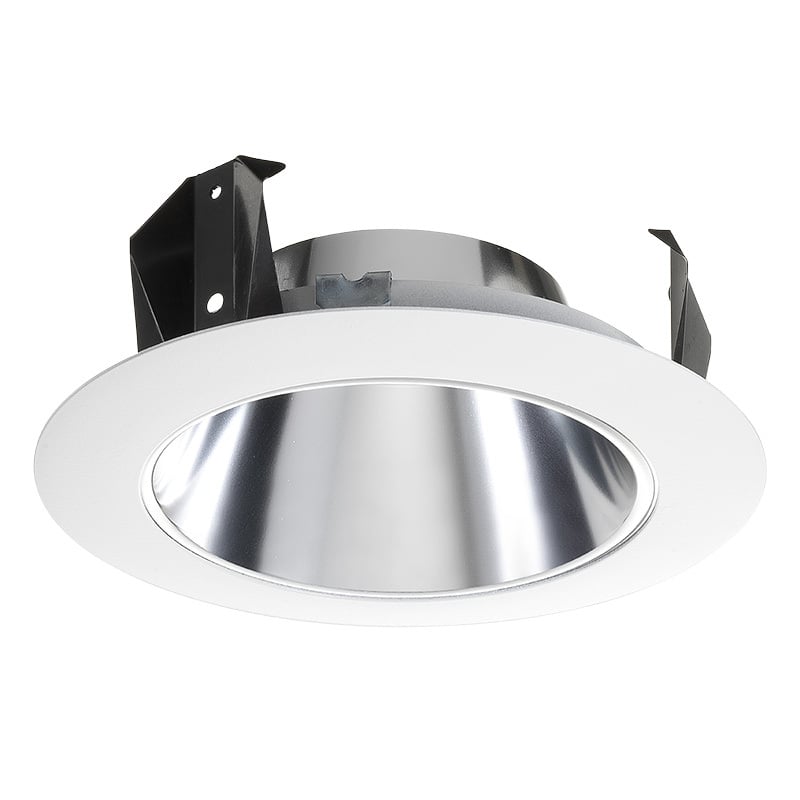 Juno 4-in 42L Series Downlight Cone Trim, Gloss White with White Trim Ring