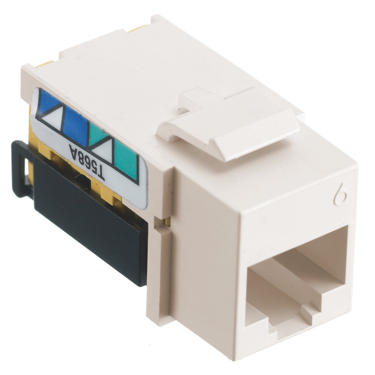 Net Select, Jack, Cat6, 8-Position, Universal A/B, Electric Ivory