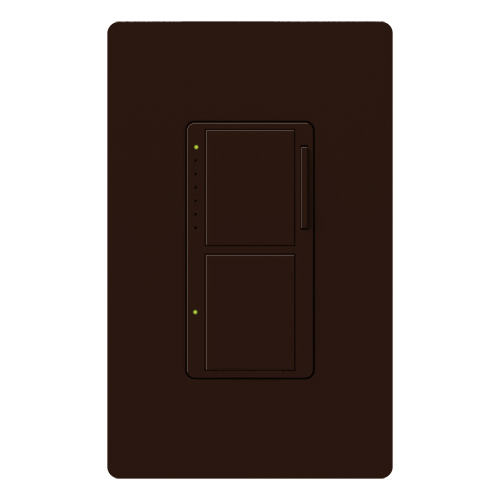 Maestro Incandescent/Halogen Dimmer and Switch, Single-pole, 120V/300W dimmer, 2.5A switch in brown