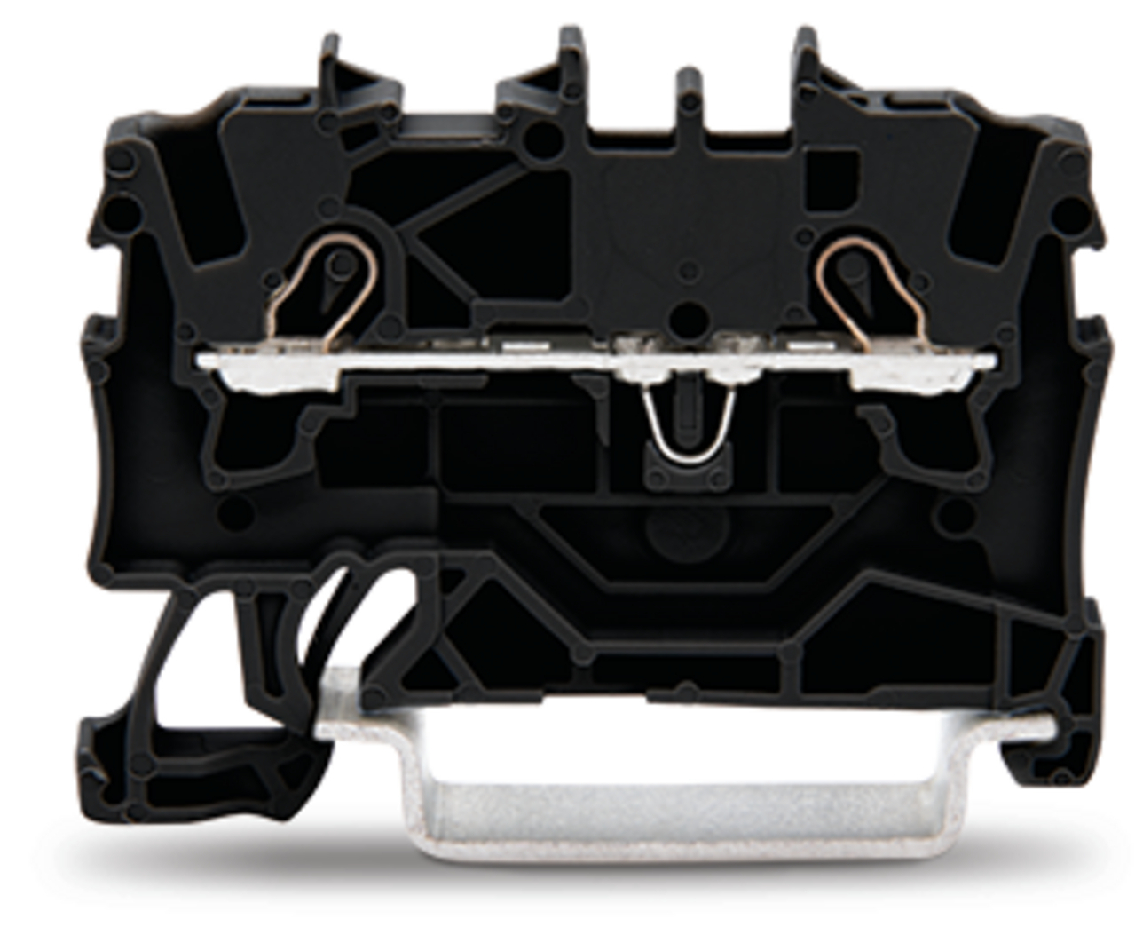 2-conductor through terminal block; 1.5 mm; suitable for Ex e II applications; side and center marking; for DIN-rail 35 x 15 and 35 x 7.5; Push-in CAGE CLAMP; 1,50 mm; black