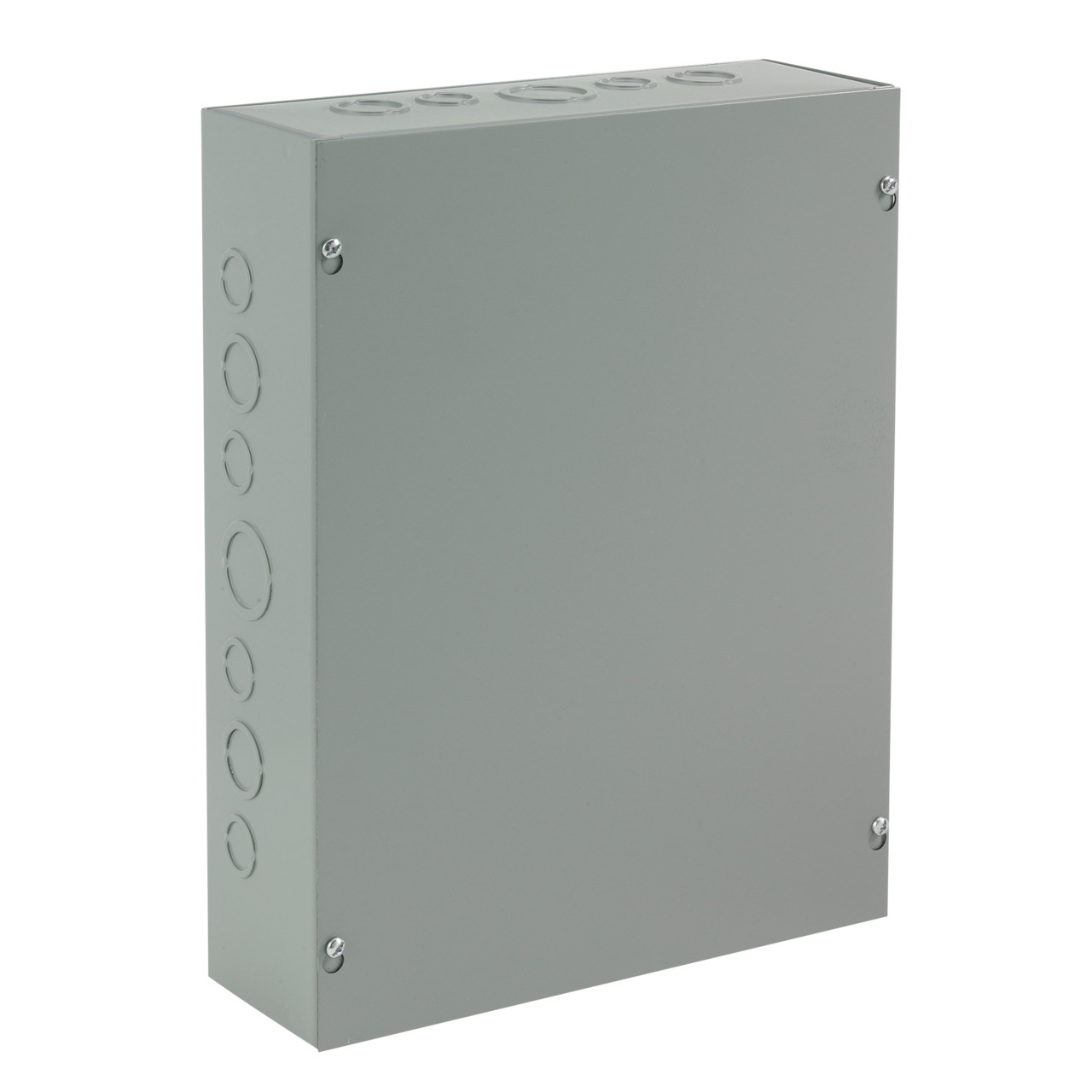 Screw-Cover Enclosure Type 1 with Knockouts, 24x24x4, Gray, Steel