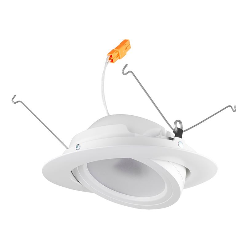 6" Juno Basics Retrofit Adjustable, Generation 2, 600 Nominal Lumens, 2700K, 90+ CRI, Wide Flood, 120V, Forward/Reverse Phase Cut, White, SKU - 257U29