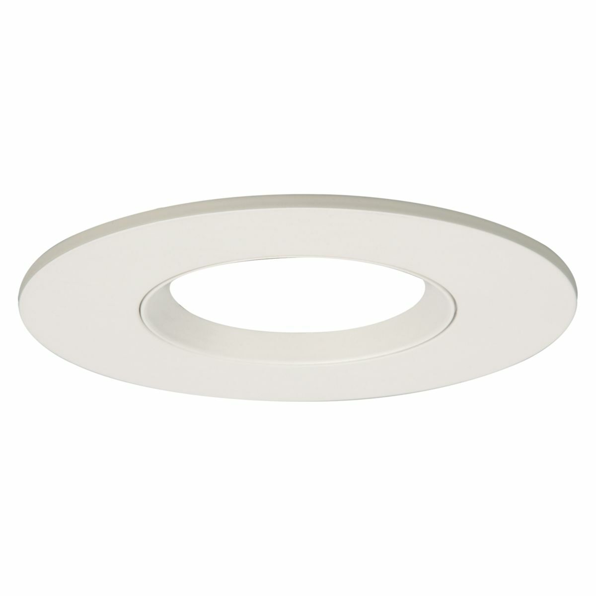 2.00 aperture pinhole w/oculus, open, self-flanged, matte white flange, white oculus