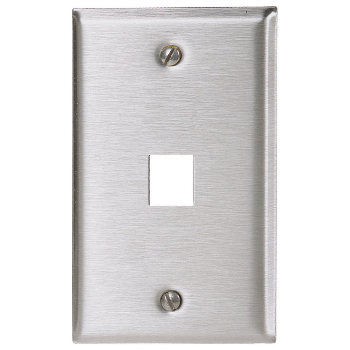 Metallic Plate 1-Gang, One .59" x .76" Jack Opening, Standard Size