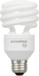 OBS28899 T2 23W Compact Fluorescent Full Half Spiral with integral 120V ballast medium screw base, color temperature 2700K 80 CRI, 10,000 life. CVP