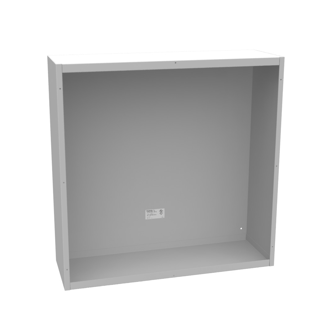 30x10x30 Screw Cover Type 1 UL Listed Steel No Knockouts ANSI 61 Gray Cover with Teardrop Slots Mounting Holes in Back