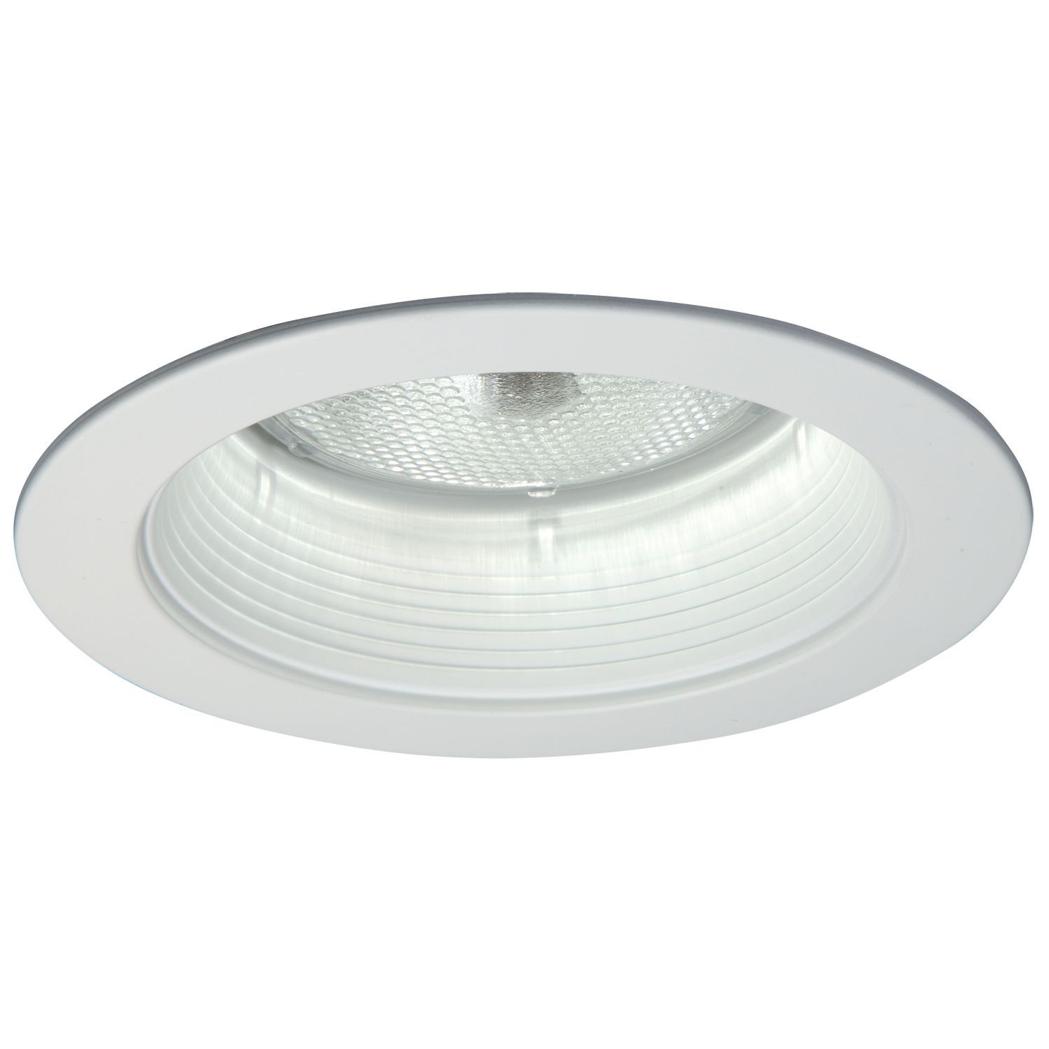 5" Trim Shallow Metal Baffle White Trim with White Baffle