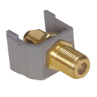 Snap-Fit, Gold F-Coax Connector, Gray