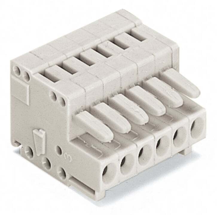 1-conductor female connector; CAGE CLAMP; 1.5 mm; Pin spacing 3.5 mm; 14-pole; 100% protected against mismating; 1,50 mm; light gray