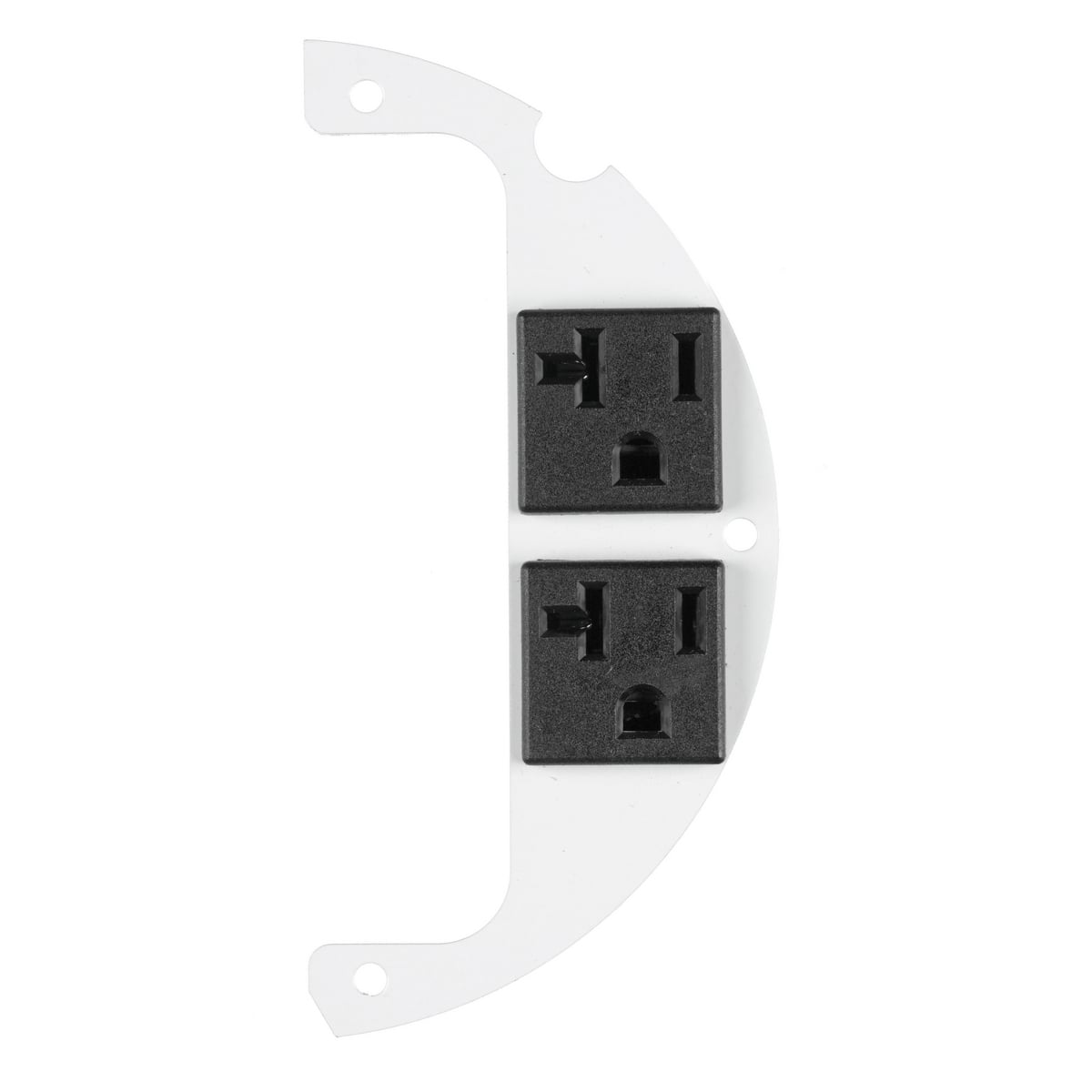 Fire Rated Poke Throughs, Recessed 6" Series, Sub Plate, 40% Right Side, (2) 20A Pre-Wired Receptacles, 1 Circuit, 18" Leads