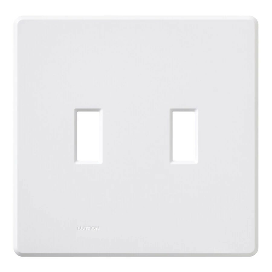 Fassada, Gloss, Two-gang wallplate in white