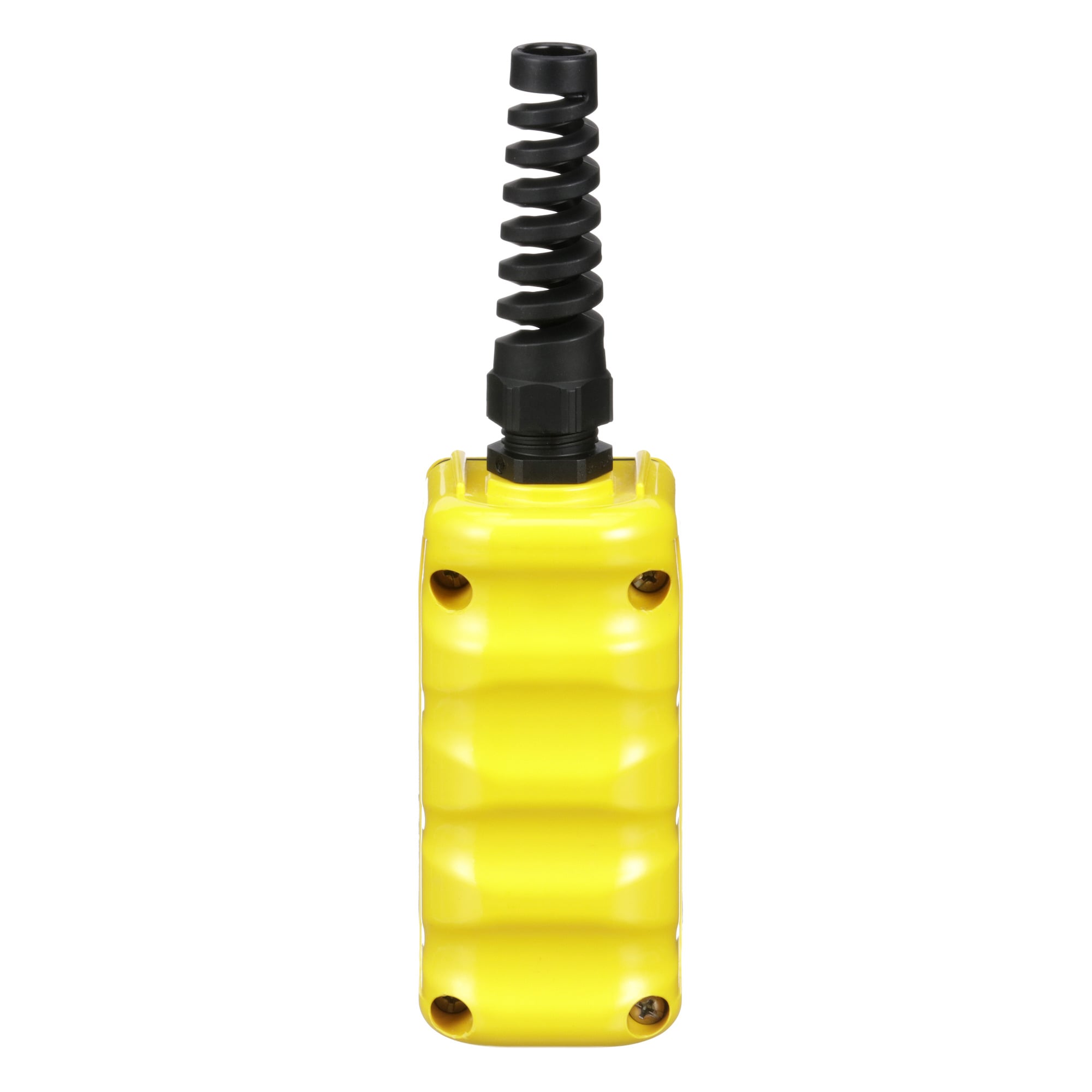 Pendant Station, 2 mechanically interlocked push buttons, NO contacts, FORWARD REVERSE, yellow enclosure, 600 VAC 5 A
