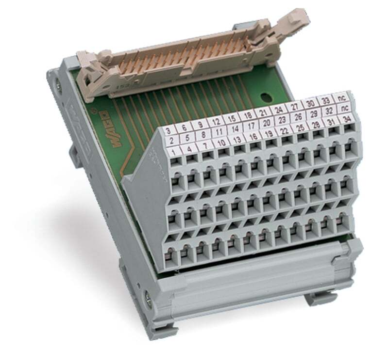 Interface module; Pluggable connector per DIN 41651; 40-pole; PCB terminal blocks, triple-row; in mounting carrier; 2,50 mm
