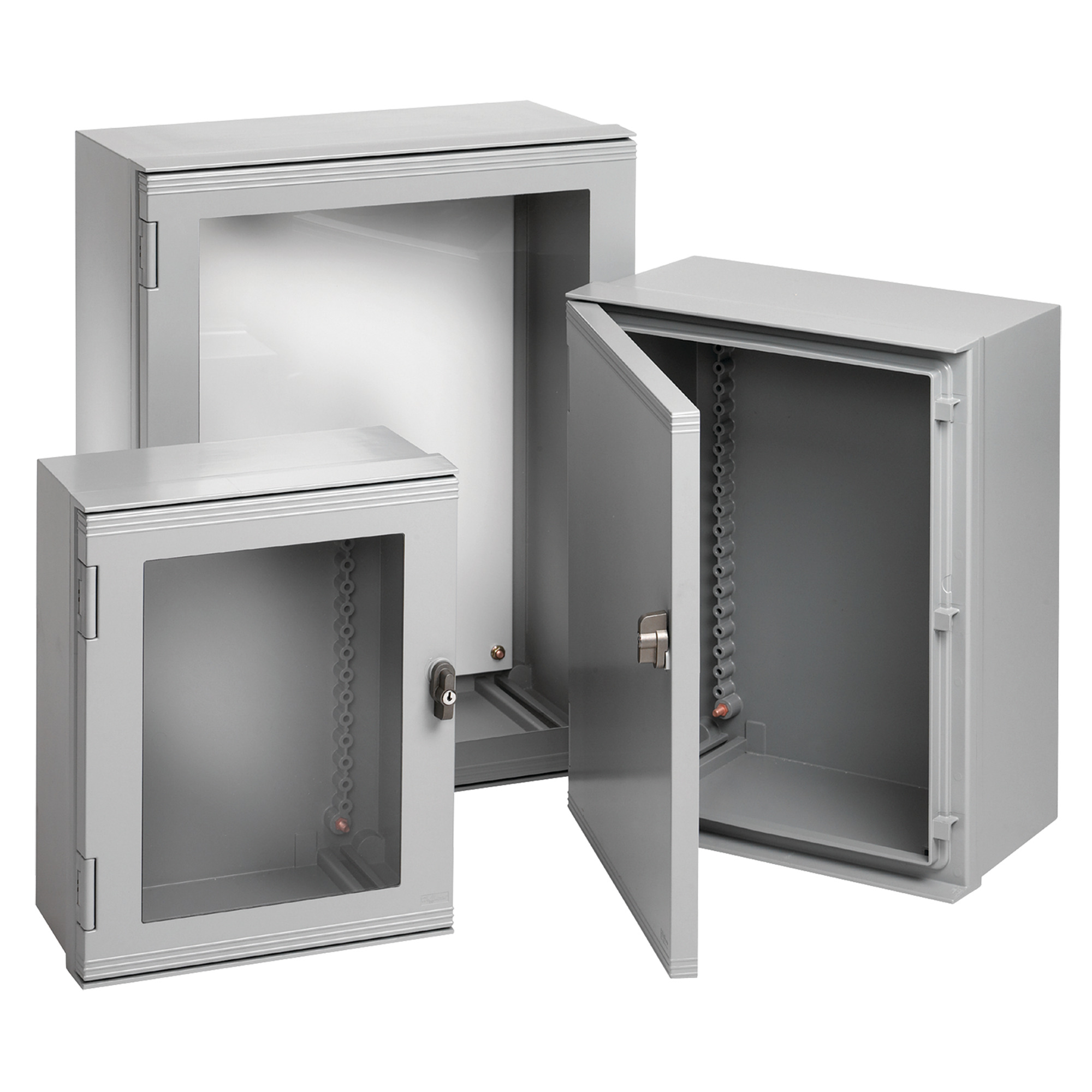 Ultrx Enclosure Window Door Type 4X, 600x600x200mm, Lt Gray, Fiberglass