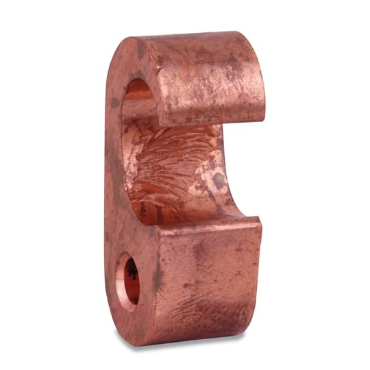E-Z-Ground Figure 6 Copper Compression Ground Tap Connector for Cable Range 350 kcmil-500 kcmil, Application / Main 250 kcmil-500 kcmil  or 5/8 Inch - 3/4 Inch Rod, Ground Rod #5 Rebar 5/8 Thru 3/4 #6 Rebar