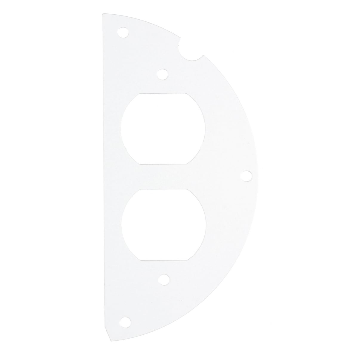Fire Rated Poke Throughs, Recessed 6" Series, Sub Plate, 50% Right Side, (1) Duplex Opening