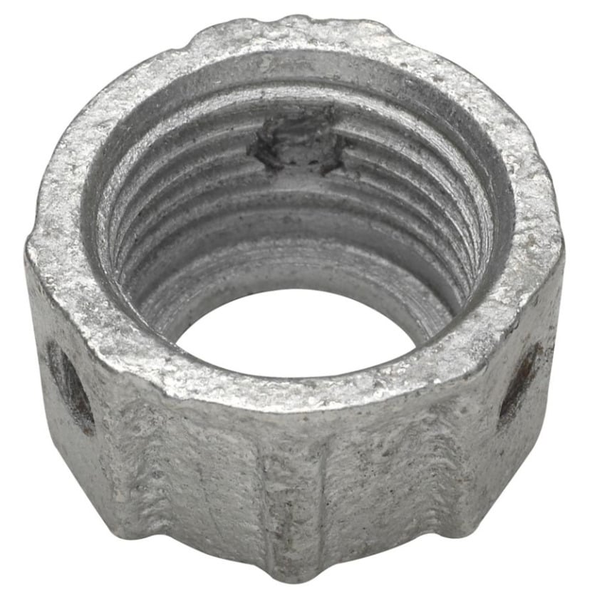 1037NI Threaded Throat Conduit Bushing, 2-1/2 in Trade, Malleable Iron
