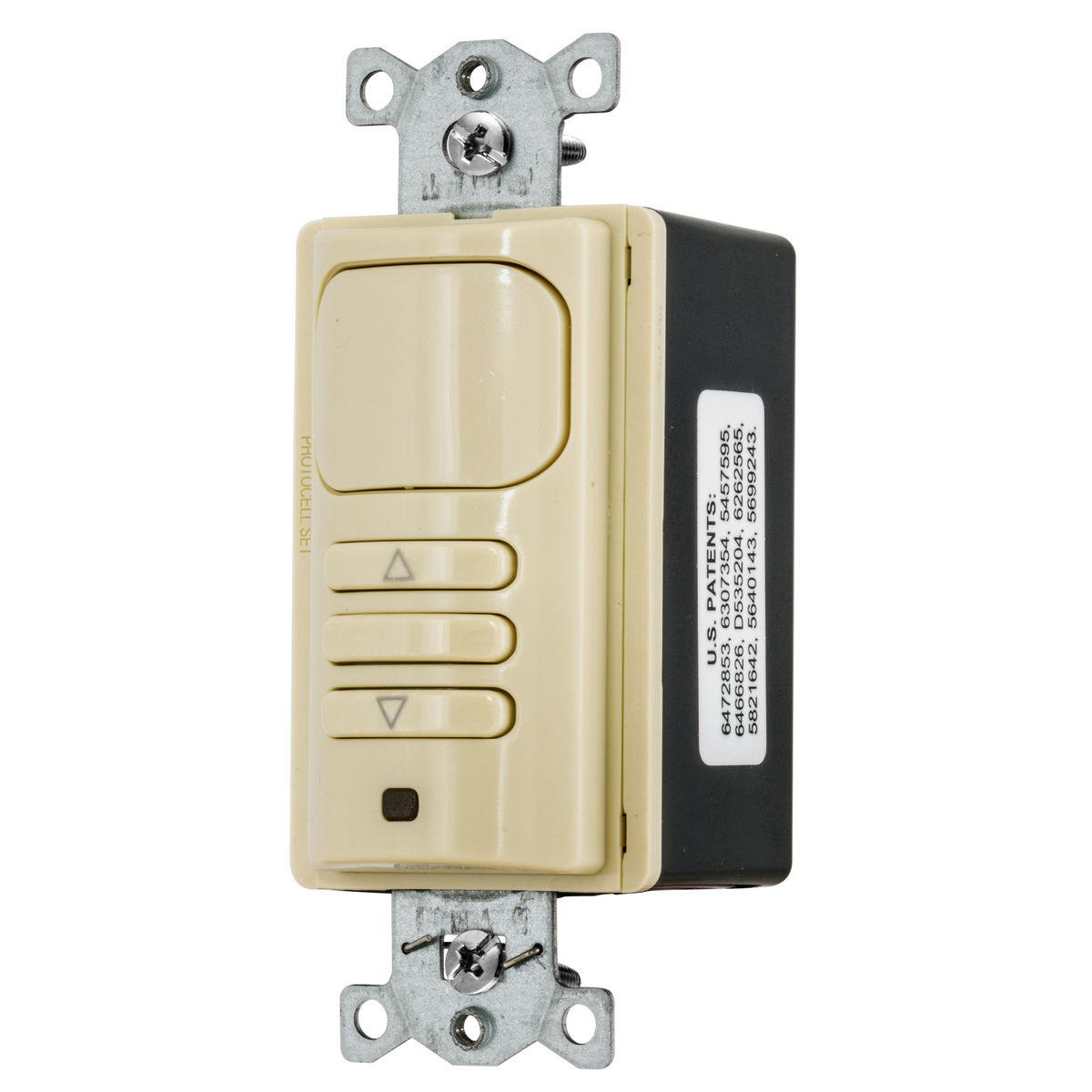 Switches and Lighting Control, OccupancySensors, Passive Infrared, Dimming Wall Switch, 1-Relay, 120/277VAC,Ivory