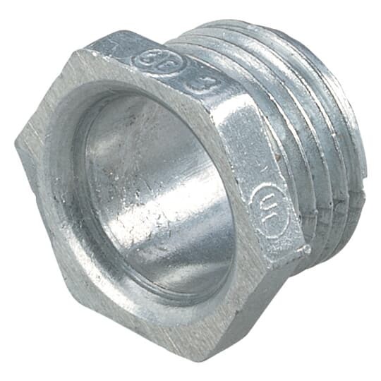 Nipple, Chase, Conduit Size 1/2 Inch, Length 1 Inch, Width 15/16 Inch, Die Cast Zinc